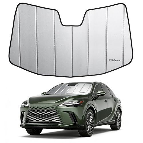 Custom Fit 2023-2026 RX Windshield Sun Shade for Lexus RX 2023 2024 2025 2026 - Upgraded 6-Layer Triple Laminate Core Front Window Shade - Accordion Folding Design with Storage Bag