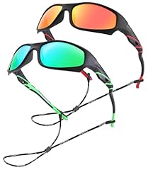 A2* (Black/Green Mirrored + Black/Red Mirrored) - 2 Pack