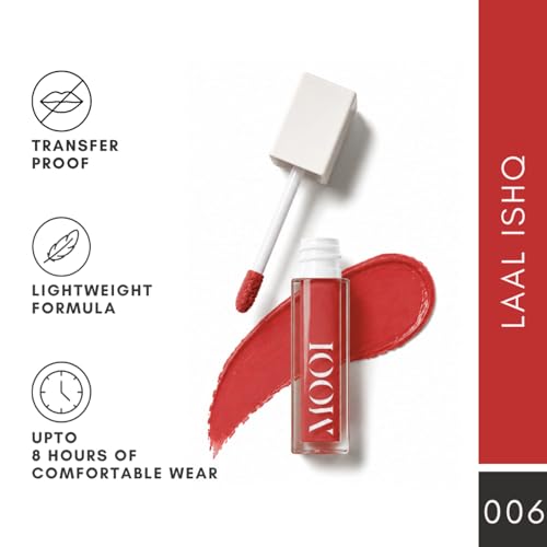 Image of Liquid Matte Lipstick - Laal Ishq, Muted Red | Food-Proof, Transfer-Proof, Lightweight | Lasts Up to 8 Hours | 5 ml