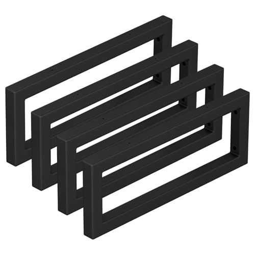 JYiuog Waschtisch-Halterung,Waschbeckenständer,Wand-Montag Regal-Halter aus Metall,Konsolen-Träger für Waschbecken,vielseitige Wandhalterun (Schwarz, 40cm / 4 Stück)