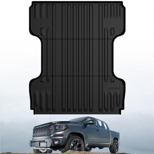 LASFIT Bed Mat for Toyota 2007-2021 Tundra 6.5FT/6.5 Truck Bed Mat All Weather 6.5 FT Bed Liner for Toyota Tundra 2021 2020 2019 2018-2007 Accessories TPE Trunk Mat Cargo Mat (Not Fit Drop-in Liner)