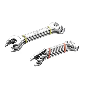 AGRICO TATA DOE Spanner| Heat Treated | Size - 6 X 7-30 X 32cm | Set of 12 Spanner | Double Ended Spanner | For Home And Industrial Use