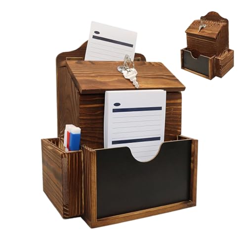 Buzón de Sugerencias | Urna de Votación | De Recogida con Doble Ranura Y Montaje En Pared | Uso en Granja Oficina Iglesia Restaurante Aula Profesor