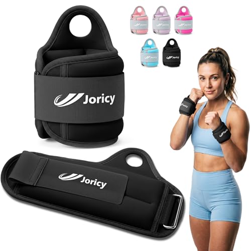 Wrist Weights with Thumb Loops Lock for Men Women 5LBS Pair (2.5 LB Each Weight) Arm Ankle Weights Weighted Gloves for Running Walking Jogging Strength Training Gym Workout Exercises, Black
