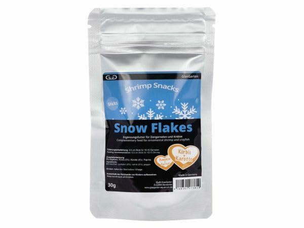 GlasGarten Snow Flakes Pumpkin + Carrot | 30g - Aquarium Shrimp Snacks