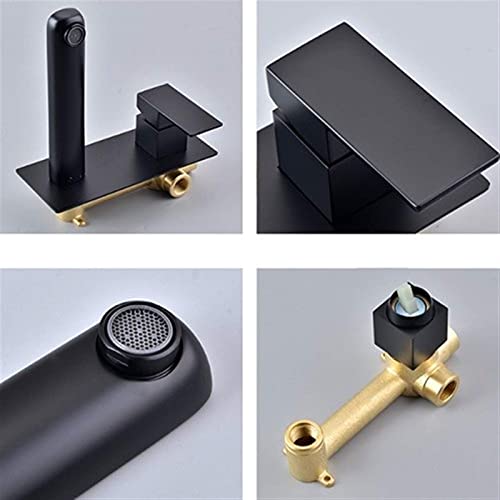 Grifo de baño empotrado de cascada monomando para lavabo de pared interior 5