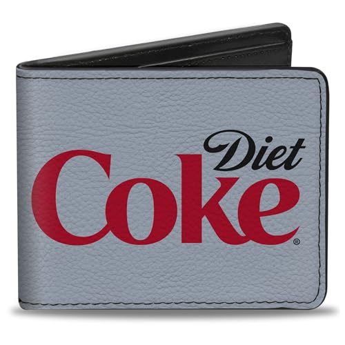 The Coca-Cola Company Wallet, Bifold, Diet Coke Logo Light Gray Black Red, Vegan Leather