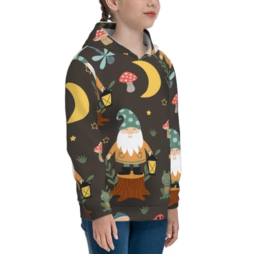 Gnome Insect Frog Kid Hoodies Boys Sweatshirts Girls Pullover with Pocket 7