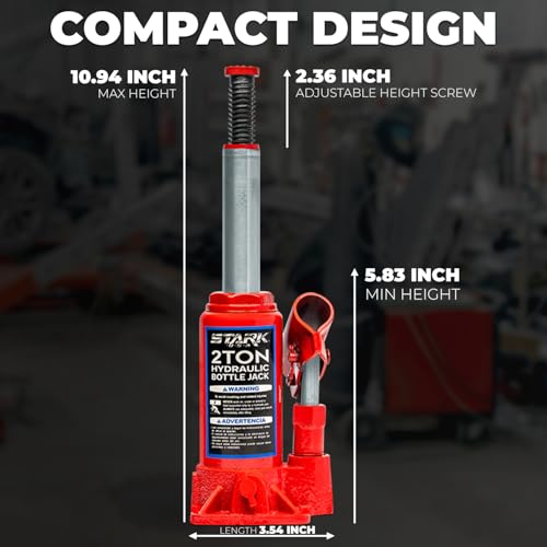 Image of XtremepowerUS 2-Ton Portable Hydraulic Bottle Jack Stand Hydraulic Jack Lift Farm RV Truck Lifting Equipment Shop Hand Pump (5,000 LBS) Capacity