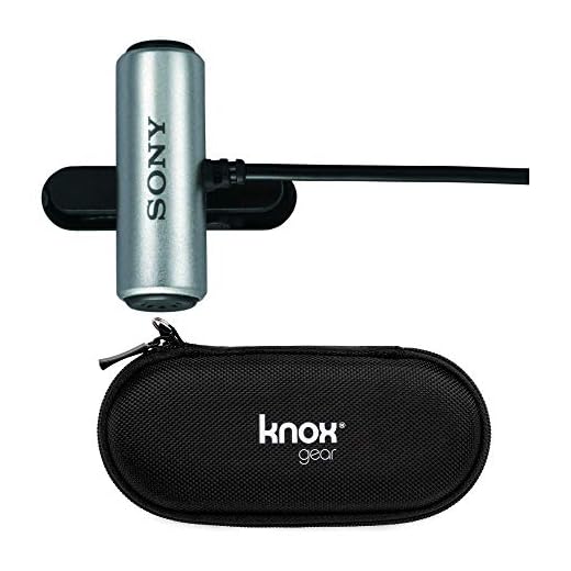 Sony ECMCS3 Clip Style Omnidirectional Stereo Microphone with Audio Recorder case Bundle (2 Items)