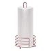 Buruis Paper Towel Holder for Countertop, Metal Standing Paper Towel Dispenser with U-Shape Handle and Stable Base, Pink