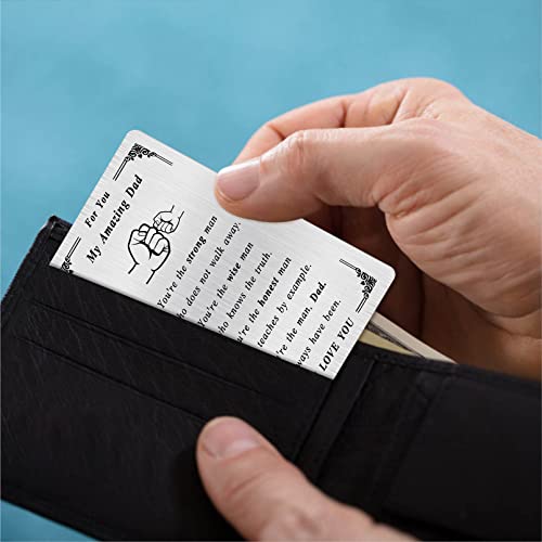 TGCNQ Father Gifts Dad Fathers Day Card Gifts - Best Dad Gifts for Christmas Valentines Birthday, Dad Presents, Amazing Dad Wallet Card4