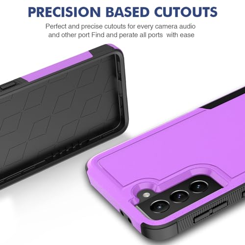 Image of MDCN for Galaxy S21 Plus Case: Dual Layer Protective Heavy Duty Cell Phone Cover Shockproof Rugged with Screen Protector - Military Protection Bumper Tough - Galaxy S21+ Plus 5G, Purple