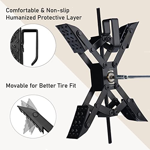 X-Shaped Rv Stabilizer Wheel Chock Dual Axel Camper Metal Wheel Stabilizer For Camping Rv Travel Trailer Tires, For Locking Tandem Wheels When Parked On Uneven Surfaces - 2 Pack (Allow Drill Adjust) #TOP1