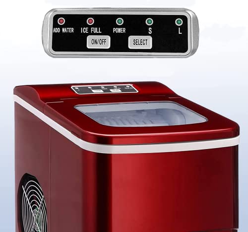 Eiswürfelmaschinen, Tragbarer Eiswürfelmaschine, Machen Sie 9 Eiswürfel in 6 Minuten, 2 Eiswürfel Größen, 2.2L,mit… – Bild 4
