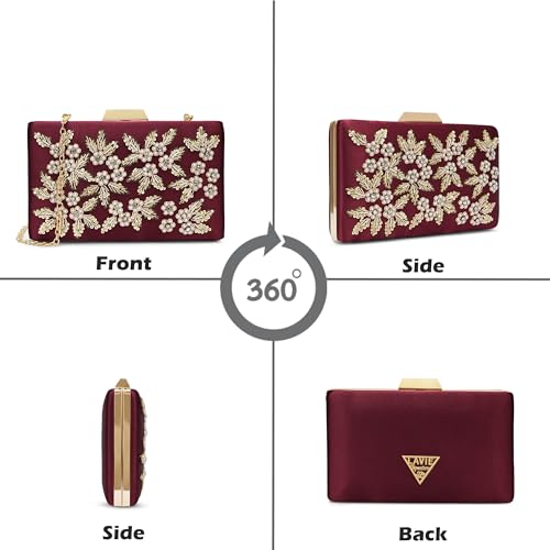 Image of Lavie Signature Women's Ogden Embroyidery Handle Framed Clutch|Ladies Purse |Gift For Women