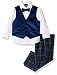 Nautica Boys' Set With Vest, Shirt, Pant, and Bow Tie, Dark Blue Velvet, 24M