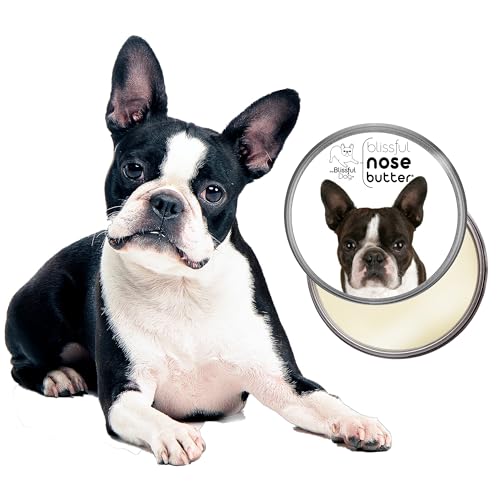 Image of The Blissful Dog Boston Terrier Nose Butter, Versatile Dog Nose Balm for Dry Nose, Handcrafted Nose Moisturizer, Easy-to-Apply Dog Essentials, Unscented, 4 oz.