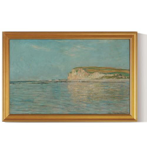 Image of Large Gold Framed Wall Art, Landscape Wall Decor - Endless Blue -24 x 36 IN
