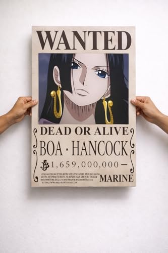 Image of 0ne Pieece Anime Posters | Size - 42 X 32 cm | Premium Matte Wall Art | Lufffy, Zooro, Sanjji | A3 Size | BOND VERSE (Boa Hancoock Wanter Poster)
