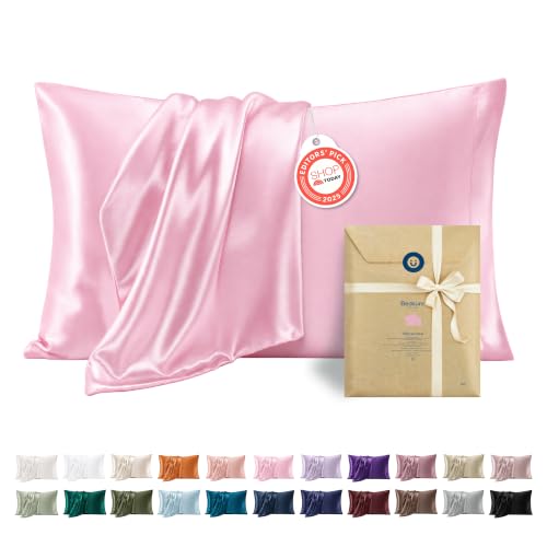 Bedsure Satin Pillowcases Queen Pink Set