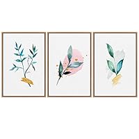 3 Piece Framed Canvas Wall Art Plant Leaves Canvas Prints Home Artwork Decoration for Living Room,Bedroom - 16