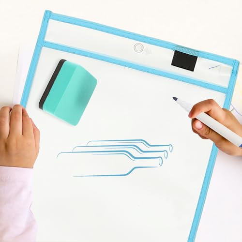 Fundas reutilizables de borrado en seco Balacoo de PVC transparente para documentos 7