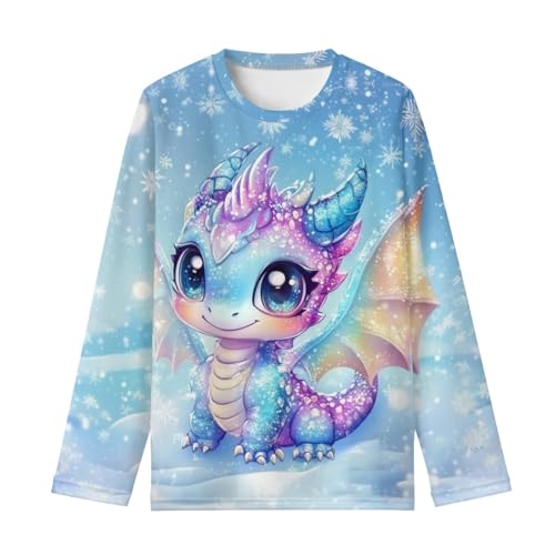 HUIACONG Boys Shirts for Kids Children Long Sleeve Tshirts Girls Crewneck Sweatshirt