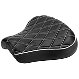VG MOTO Motorcycle Driver Solo Seat Front Rider Seat Cushion Pad Replacement for Harley Davidson Sportster 883 1200 72 48 1983-2003 (Diamond Pattern)