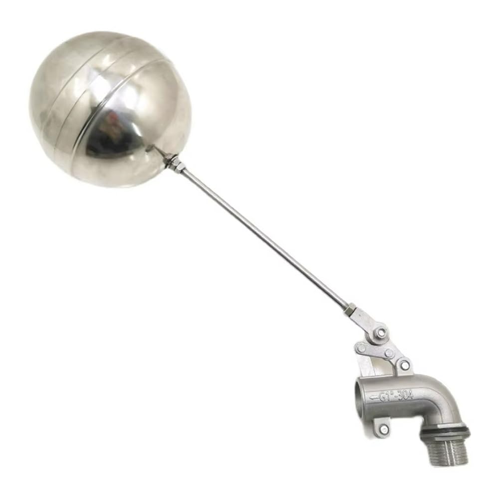 Regulowany zawór pływakowy ze stali nierdzewnej, konstrukcja 304, rozmiary 1/5.1 cm 3/10.2 cm 2.5 cm, kolanko zbiornika na wodę do cystern i rozbudowy, pływający zawór kulowy, trwały