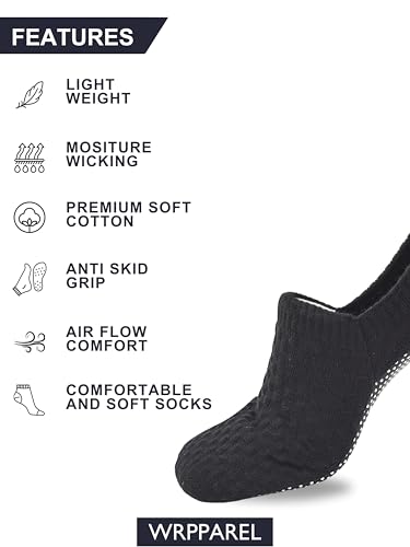 Anti Skid Non Slip Slipper Socks Men Grippy Socks Woman Yoga Pilates Barre Hospital Old Age | 2 Pairs, L/XL/XXL4