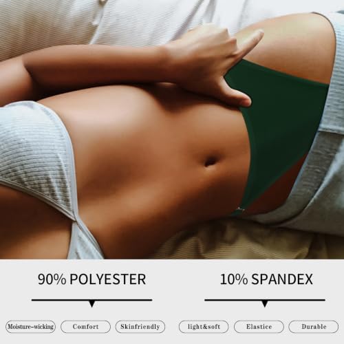 Image of Eiggam Women's Cotton Bikini Panties,High-Cut Full Coverage Stretch Cool Underwear for Women