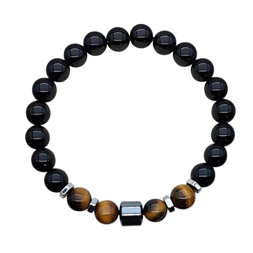 Bracelet triple protection homme en cristal pour attirer chance et bonheur au quotidien