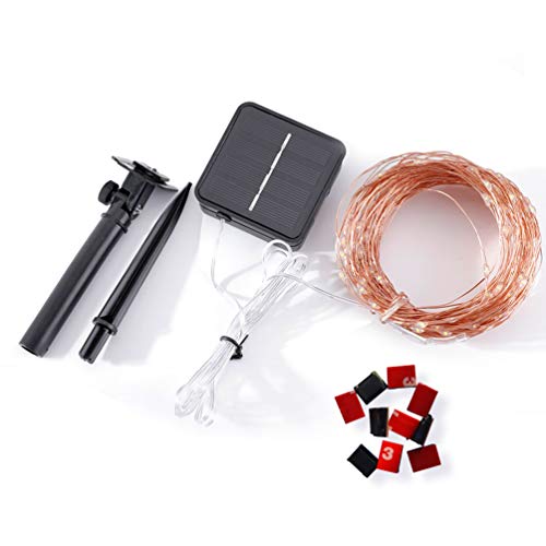 Solar String Lights Outdoor, (200 LED, 8 Modes) Solar Fairy Lights, 72 ft/20m Waterproof Copper Wire Decorative Led String Lights for Garden, Patio, Gate, Yard, Wedding, Party (Warm White)