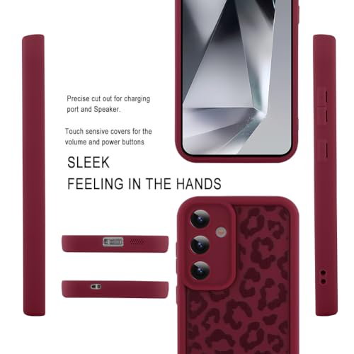 Image of Compatible with Samsung Galaxy S24 Case, Wine Red
