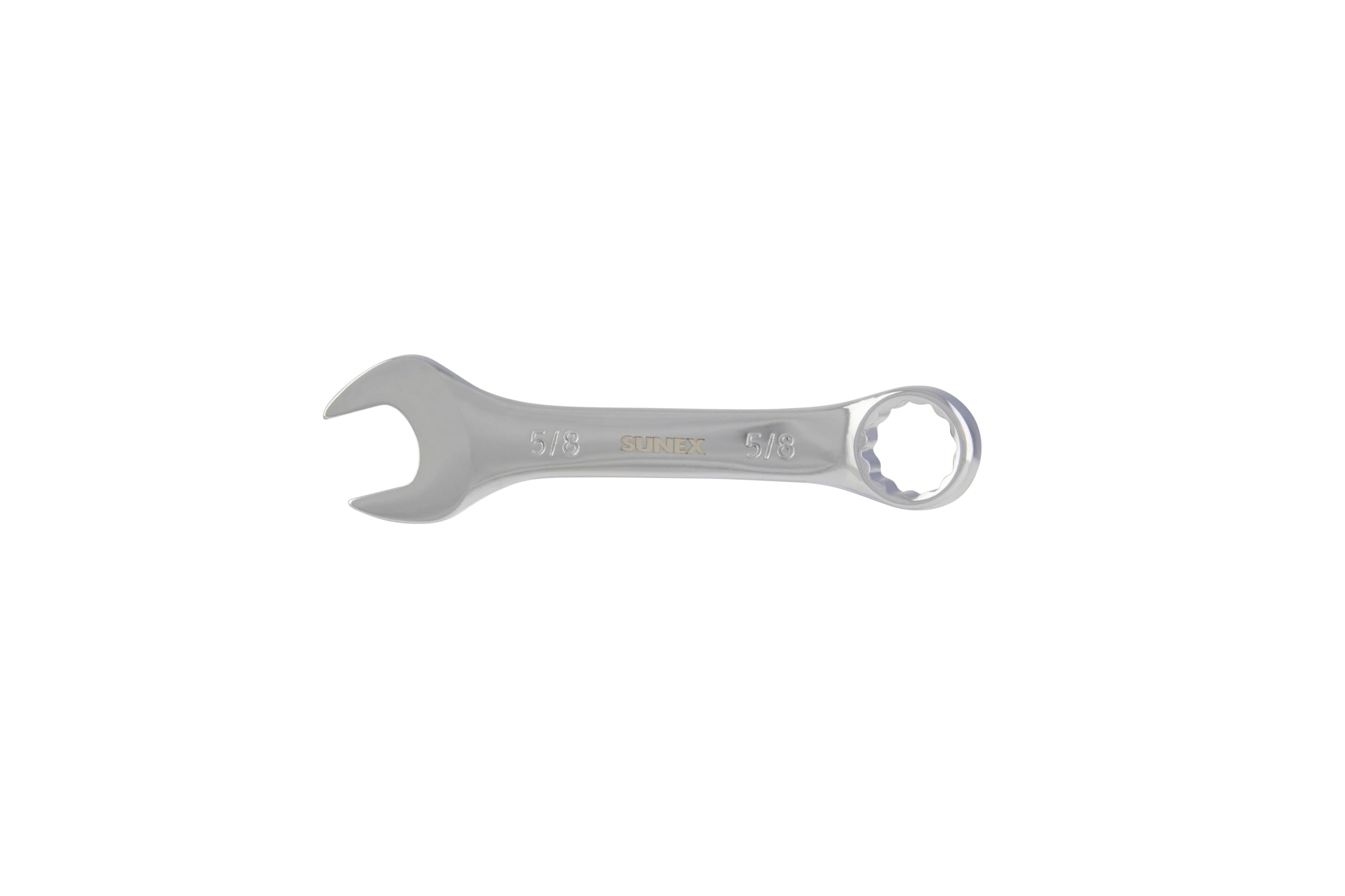 SUNEX Tools 993020 5/8" Fully Polished Stubby Combination Wrench