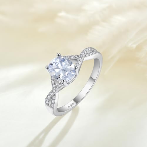 Promise Rings for Her 925 Sterling Silver Engagement Wedding Band Promise Ring for Women Size 5-102