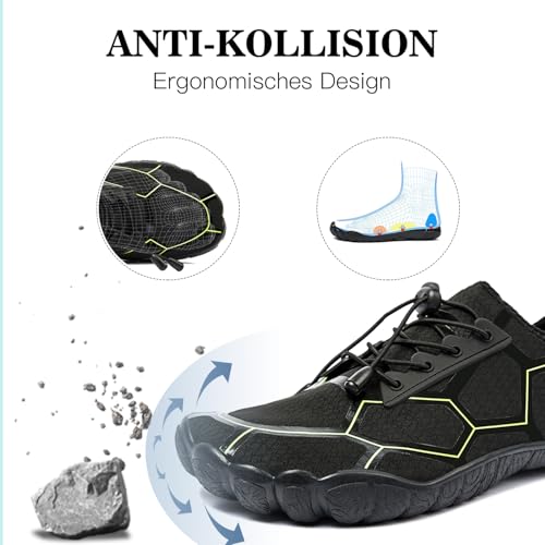 Image of Men's Hike Barefoot Quick-Dry Sports Shoes Wide Toe Aqua for Swim Diving Surfing Kayaking Pool Beach Walking