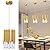 Biewalk Modern Crystal Chandeliers, Pendant Light Fixtures for Kitchen Island Luxury Gold Pendant Light Perfect for Dining Room, Bedroom, Kitchen, Living Room