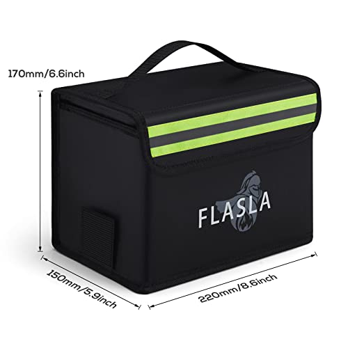 FLASLD Fireproof Explosionproof Lipo Bag with Charge Port - Large Capacity Lipo Battery Storage Guard Safe Pouch