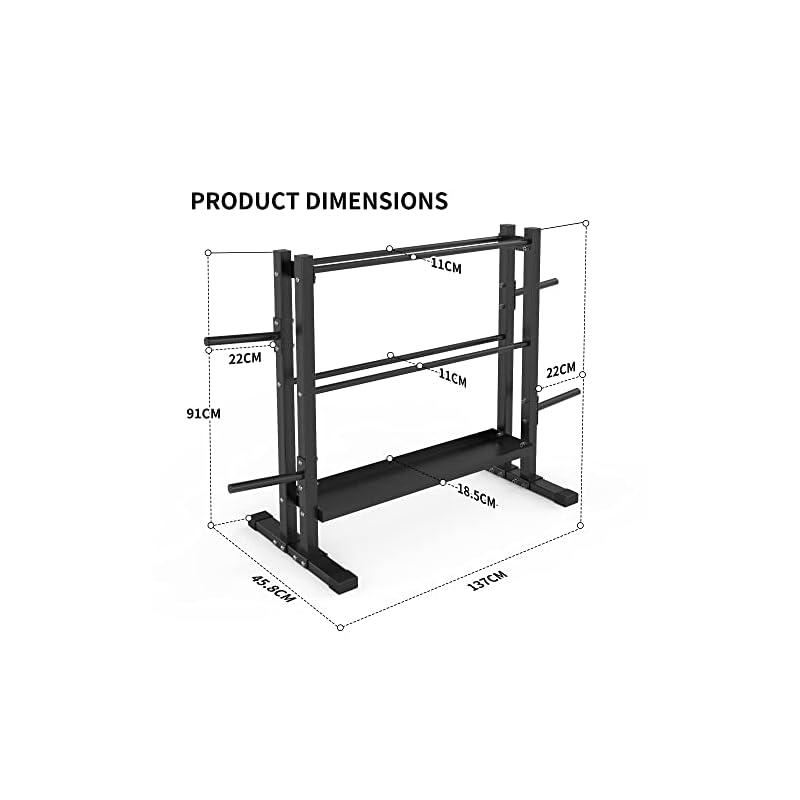 PROIRON Heavy Duty All-In-One Weight Rack, Dumbbell Rack for Dumbbells Kettlebells Home Gym Storage, Multi-layer Weights Stand Holder (Rack Only) - Image 7