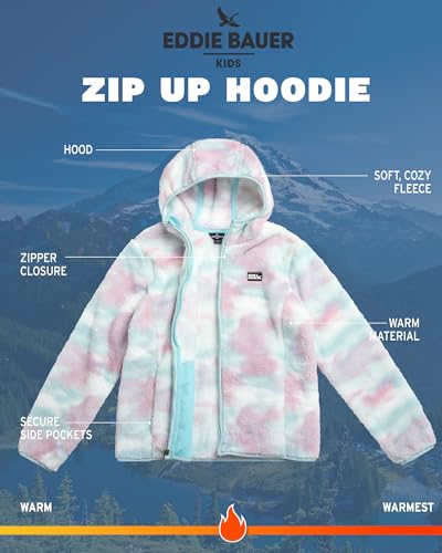 Image of Eddie Bauer Kids' Zip Up - Kids' Full Zip Ultra Soft Sherpa Fleece Hoodie Sweatshirt for Boys and Girls (5-20)