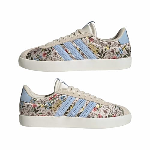 adidas Women's VL Court 3.0, Ecru Tint/Clear Sky/Off White, 7 - image 8