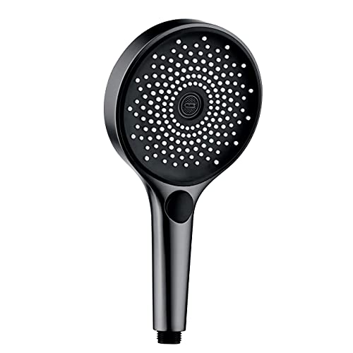 Cabezal de ducha manual redondo de ABS gris