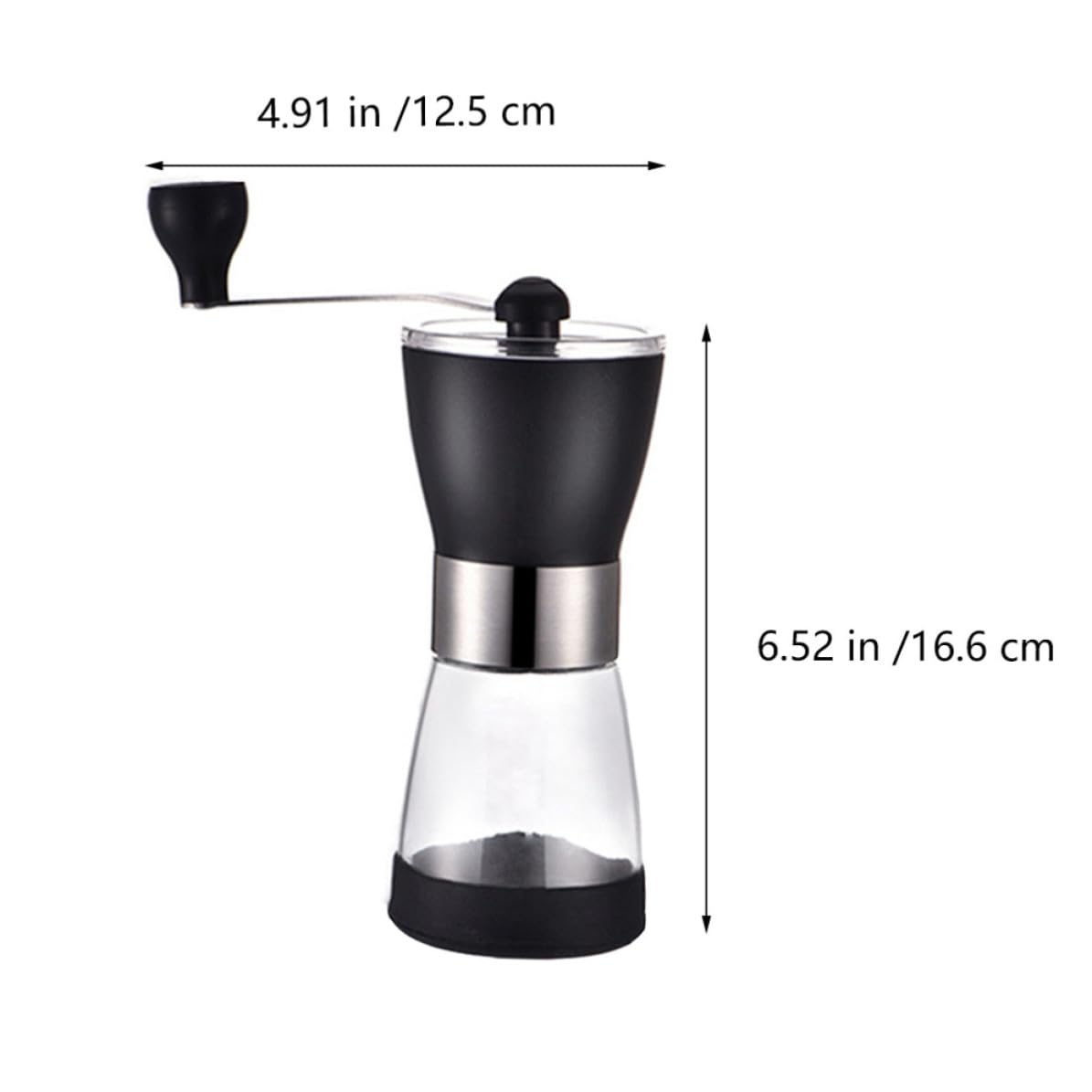 Molinillo de Café y Manual Portátil Recipiente de Sellado, Acero Inoxidable Cerámica Fácil de Desmontar y Ecológico Adecuado para Cocina y