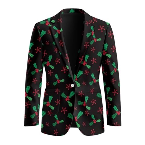 INSTANTARTS Men's Blazer Casual Regular Fit Casual Blazer for Men Lined Collar One Button Sport Coats Fashion3