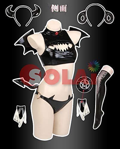 セクシーエナメル小悪魔サキュバスバニーガールコスプレ衣装ステージハロウィン大人 セクシーサキュバスバニーガールキャバドレスコスプレ衣装