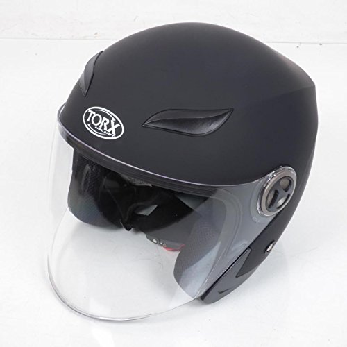 TORX Casque jet Homme/Femme Taille XS Jack 3 noir mat extracteur air Neuf