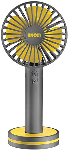 Unold 86616 HANDVENTILATOR Breezy, 3-stufige Geschwindigkeitsregelung, Akkubetrieb bis zu 7,5 Std.