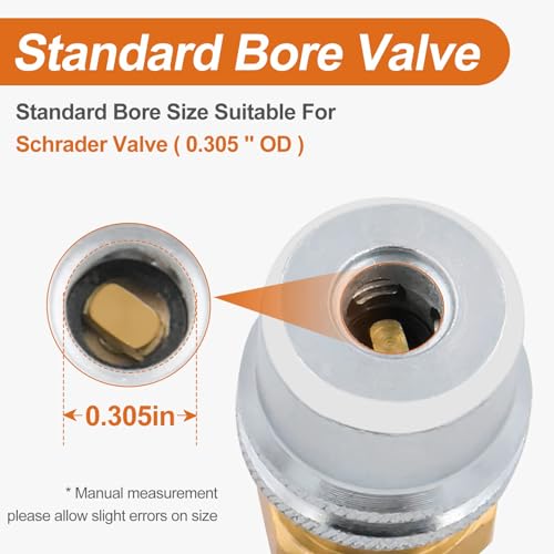 MACHSWON Lock On Air Chuck Brass Open Flow Straight Locking Air Chuck Quick Connect 1/4'' FNPT Tire Chuck for Pressure Gauge Tire Inflator Compressor Accessories - Image 4
